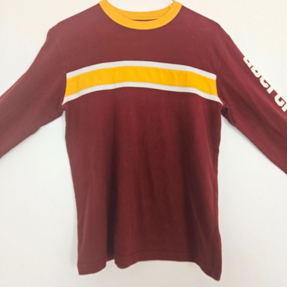 ABERCROMBIE Long Sleeve Shirt Logo Boys L LARGE